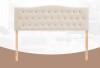 Huatean Home Tufted Upholstered Headboard Queen Size, Sturdy and Durable Solid Wood Bed headboard, Fabric Headboard Adjustable Height from 37&rdquo; to 51&rdquo;, Modern Button Diamond Design Head Board, Beige $299