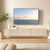ZYBT Floating TV Stand, Modern Wall Mount Entertainment Center TV Shelf, 70.7" Media Console Under TV Storage Cabinet with Fluted Doors, TV Consoles for Living Room, Floating Cabinet for Wall (Oak) New In Box $299