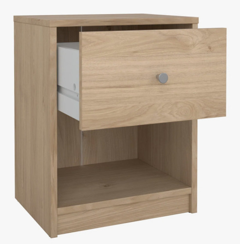 Wage Logan Clanton Small-Space 1 - Drawer Nightstand -Jackson Hickory New In Box $199