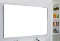 Eviva EVMR-48X30 inch Chrome Metal Frame Bathroom Wall Mirror, New In Box $499