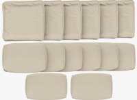 Ebern Designs Cartert 14 Pcs Outdoor Cushion Cover Set For 4" Outdoor Cushions Patio Furniture Cushion Covers, Covers Only New In Box $299