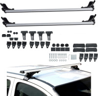 Silscvtt 48 Inch Universal Car Top Roof Cross Bar Luggage Cargo Rack with 3 Kinds Clamp Silver Aluminum New In Box $299