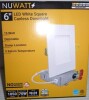 Nuwatt 6" Inch Square Canless Recessed Lighting Slim LED Wafer Lights - Wet Rated - Dimmable - 5CCT 2700K-5000K - 1050LM new In Box $79 - 2