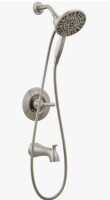 Delta Arvo Single-Function Tub Shower Faucet Set, Shower Trim Kit with In2ition Shower Head and Valve New In Box $299