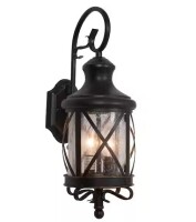 Yosemite Home Decor 2-Light Exterior Lights in Oil Rubbed Bronze Size Sconce New In Box $199