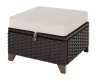 JOYSIDE Wicker Outdoor Patio Ottoman with Beige Cushions New In Box $299