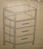 Latitude Run&reg; 23.6&rdquo; Nightstand With 3-drawers & Open Shelf, Bedside Table, End Table With 1 Pull-out Shelf, Side Table for Bedroom, Bedside Furniture, Nightstand, End Table Night Stand For Bedroom New In Box $199 - 2