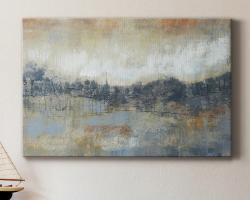 Steelside&trade; "Cool Gray Horizon I" Painting Print, 40"H x 60"W new In Box $499