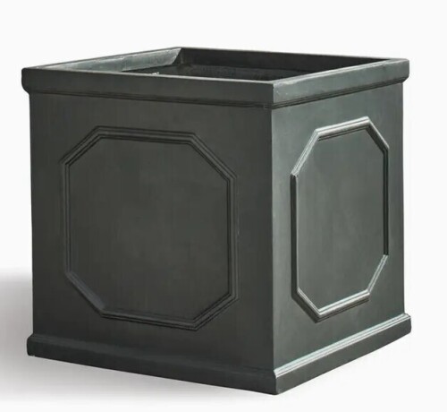 Napa Home & Garden Vivero Fibreclay Chelsea Planter Box 17.5 in. in Antique Black New In Box $299
