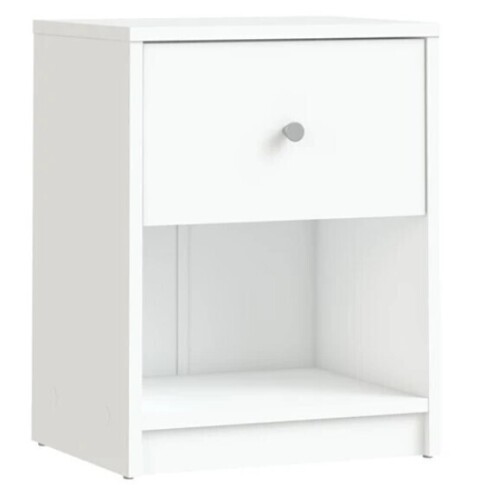 Tvilum Portland 1 Drawer Wood Nightstand in White $199