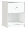 Tvilum Portland 1 Drawer Wood Nightstand in White $199