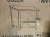Glory furniture Hammond 3-Drawer White Nightstand (26 in. H x 24 in. W x 18 in. D) New in Box $399 - 2