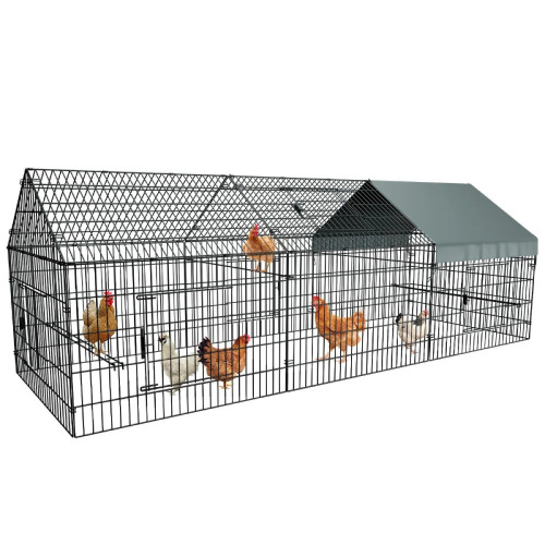 Tucker Murphy Pet 126" x 42" x 44" Metal Chicken Coop Playpen w/ Upgraded Cover, Rabbit Duck Backyard Farm Large Cat Cage, New in Box $299