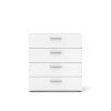 Tvilum Austin 4-Drawer White Chest of Drawers, New Shelf Pull $299