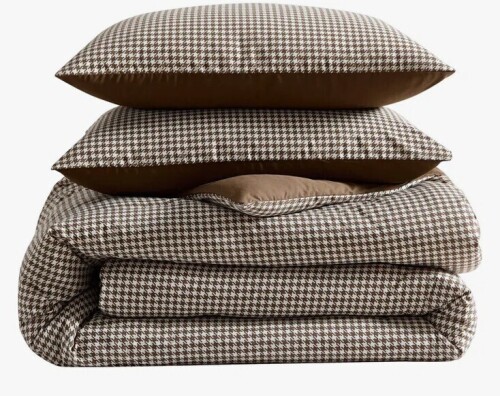 Eddie Bauer Harrison Brown Cotton Reversible 3-Piece Full/Queen Comforter Set $199