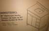 CosmoLiving Leona 36" Bathroom Vanity with Top, Gray with Silver Metal, New in Box $799 - 2
