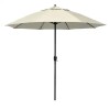 California Umbrella 9' Bronze Aluminum Market Patio Umbrella with Fiberglass Ribs and Auto Tilt in Beige Olefin, New in Box $299