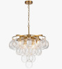 Everly Quinn Yader 8 - Light Dimmable Bubble Glass Chandelier New in Box $399