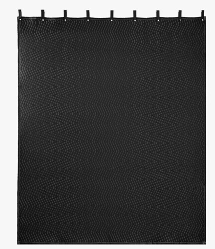 Stellweilan Tessberg Sound Dampening Blankets, Soundproof Curtains with 96 x 80 in, Soundproof Blanket with Grommets, Studio Grommeted Blanket, for Window, Door, Light Blocker, Music Recording, Black (Set of 2) New In Box $199