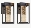 17 Stories Solar-Powered LED Outdoor Wall Lights with Motion Sensor, Set of 2 New In Box $299