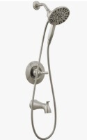 Delta Arvo Single-Function Tub Shower Faucet Set, Shower Trim Kit with In2ition Shower Head and Valve New In Box $299