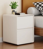 Ebern Designs 15.8" Wide Fully-Assembled Faux Leather Narrow Nightstand New In Box $299