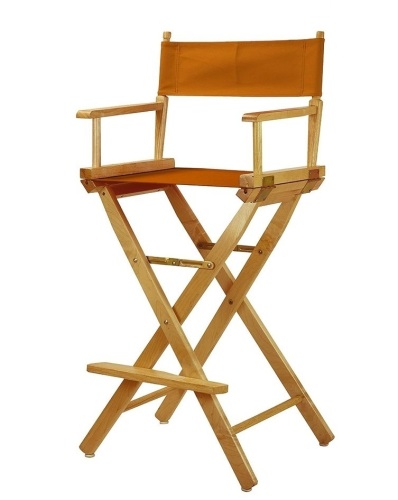 Casual Home Store 30 in. Director's Chair Natural Solid Wood Frame New In Box $199