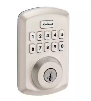 Kwikset Powerbolt 250 10-Button Keypad Satin Nickel Transitional Electronic Deadbolt Door Lock $199