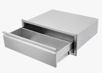 Babevy Outdoor Kitchen Drawers - Stainless Steel Flush Mount Triple Access BBQ Drawers New In Box $299