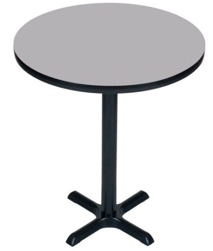 BFM Seating Midtown 24" Round x 42" Tall Cafe Table, Driftwood, Similar to Picture New $399