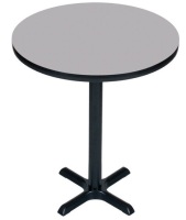 BFM Seating Midtown 24" Round x 42" Tall Cafe Table, Driftwood, Similar to Picture New $399