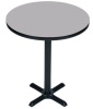 BFM Seating Midtown 24" Round x 42" Tall Cafe Table, Driftwood, Similar to Picture New $399