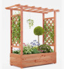 Ophelia & Co. Wooden Elevated Garden Planter With Trellis, 44.88" H x 43.31" W x 17.33" D New In Box $299