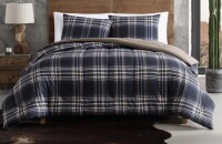 Wrangler City Flats Plaid Down Alt Reversible Blue Queen Comforter 3-Piece Set $199
