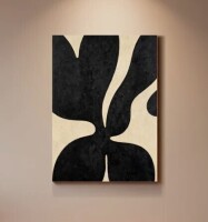 Ebern Designs Abstract Black And Beige Leaf Pattern Canvas Wrapped Wall Art Oil Painting Print, 16" x24" / Beachcrest Home&trade; Bourque Wood Nautical & Beach Wall Decor, 16" x20" New Shelf Pull Assorted $99