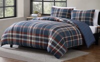 Eddie Bauer Shasta Lake Navy Reversible Twin Comforter Set 2-Piece $199