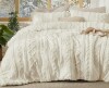 Bedsure Tufted Boho Queen Comforter Set 3-Piece Ivory Shabby Bedding Farmhouse Jacquard Bed Set with Embroidery, All-Season Softness $199