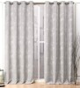Bellicent Floral Room Darkening Thermal Grommet Curtain Panel Pair, 52" x 84" New $99