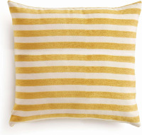 Napa Home & Garden Grant Square Indoor-Outdoor Pillow 20" x 20" Yellow/Cream / Brooklyn Loom Solid Contrast Piped White/Sky Blue 20"x20" Decorative Pillow New Assorted $79