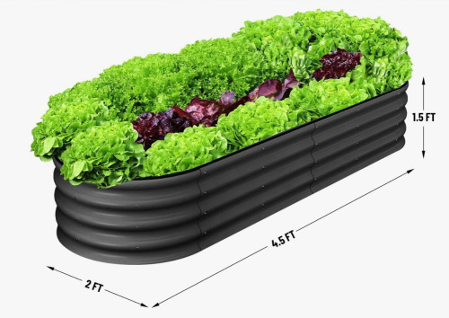 Trent Austin Design&reg; 2-Pack Oval Galvanized Raised Garden Beds, Metal Planter Boxes with Open-Ended Base New In Box $299