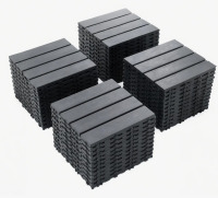 Garwarm 44 Pack Interlocking Plastic Deck Tiles, 12"X12" Waterproof Outdoor Flooring, Weather-Resistant Terrace & Pool Decking Tiles For Patio & Backyard New In Box $299