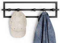 Umbra Cubiko Wall Mounted Modern, Sleek, Space-Saving Hanger with Retractable Hooks to Hang Coats, Scarves, Purses and More, 5, White New In Box $79