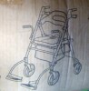 LONA Love Nature 2 In 1 Rollator Walker in Black New In Box $299 - 2