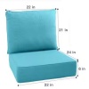 Moosprr PlushCore 22 in. x 24 in. x 6 in. 2-Piece Deep Seating Outdoor Couch Thick Cushion Set in Light Blue New In Box $79