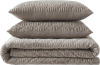 Vera Wang - Queen Quilt Set, Ultra-Soft Velvet Bedding with Subtle Shimmer & Refined Look, 3 Piece Bed Set with Matching Pillowcases (Crushed Velvet Brown) New In Box $199