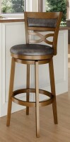 Rosalind Wheeler Danazia 30" Traditional Faux Leather Swivel Bar Stool for Kitchen New In Box $399