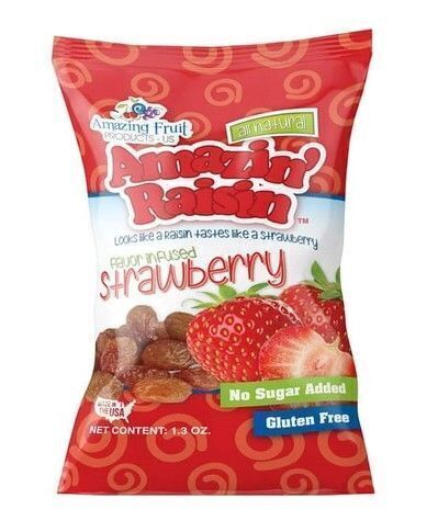 Amazin' Raisin - Strawberry Flavor Infused Raisins, 1.3 oz / Amazin' Raisin - Chilli Lime Pineapple Flavor Infused Raisins, 1.35 oz New Assorted Best by 3/2027