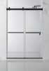 Vinnova 301056-BP-MB Spezia 56 W x 76 H Inch Double Sliding Frameless Shower Door, Matte Black $1499