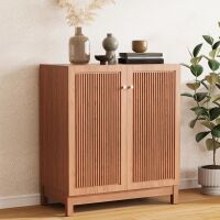 COSIEST 31.5" Fluted Sideboard Buffet Cabinet with Storage, Mid Century Modern Accent Cabinet with Adjustable Shelves, Solid Wood Legs, Multifunctional Console Table for Living Room, Kitchen, Entryway, New in Box $399