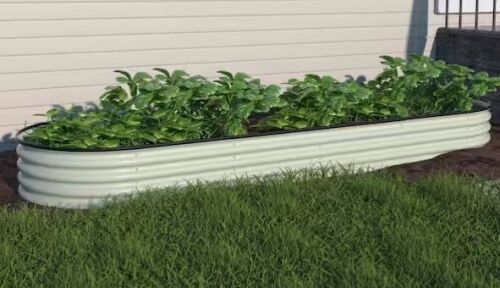 Veikous 8' x 2' x 2' Galvanized Steel Raised Garden Bed Planter Box Outdoor, Light Green, New in Box $299